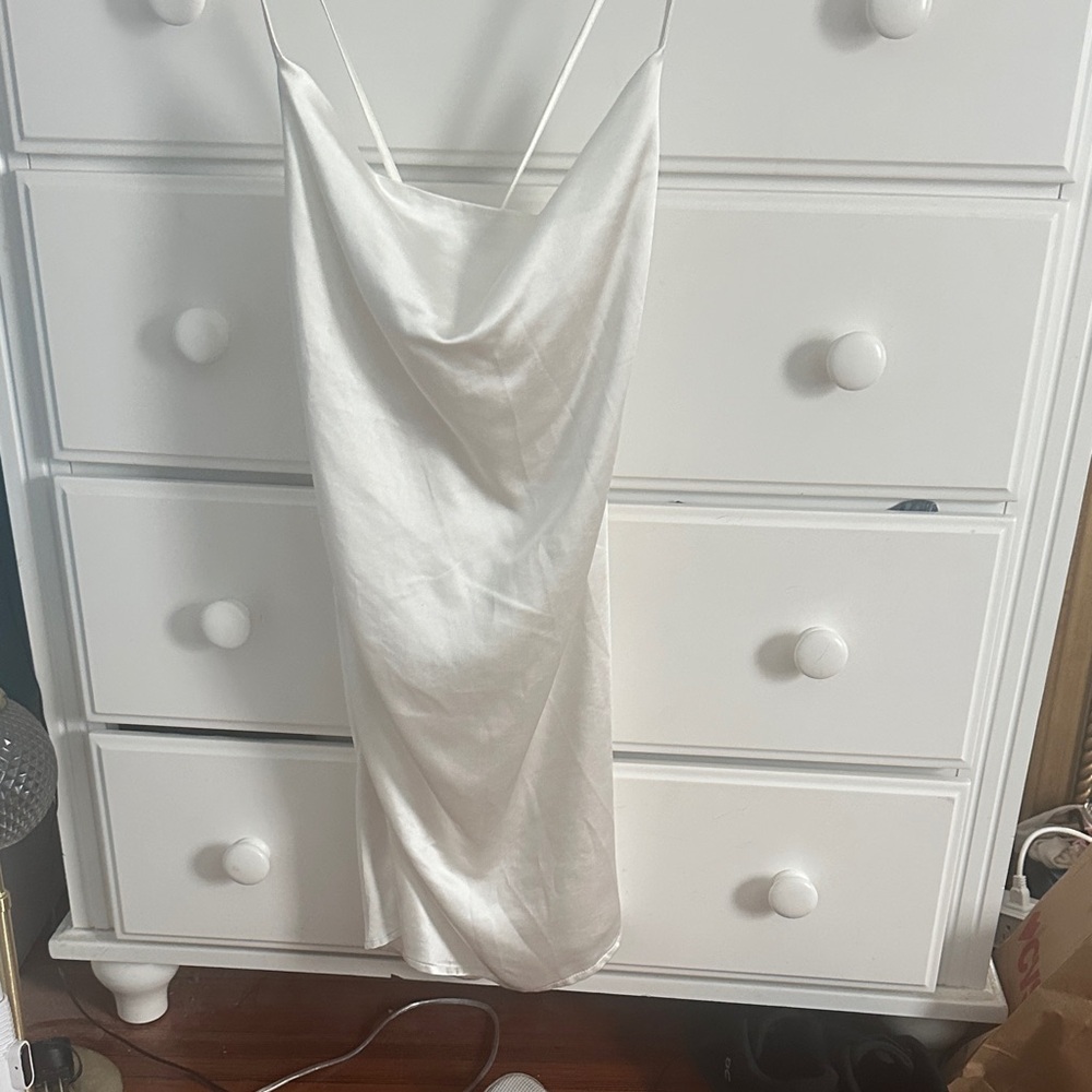 Elegant White Slip Dress